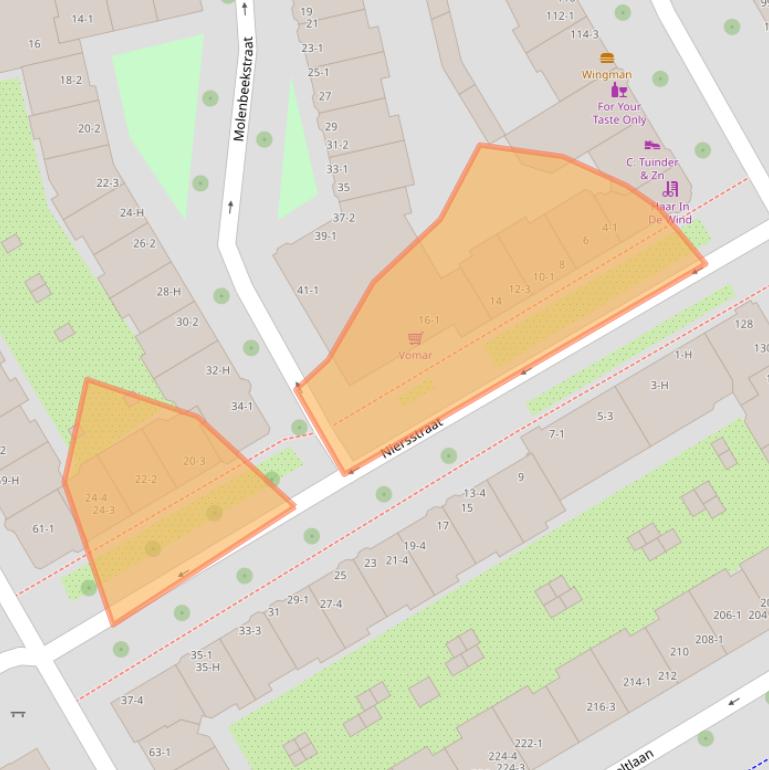 Kaart van postcodegebied 1078VK.