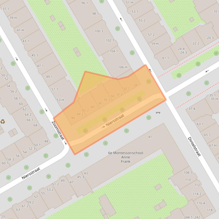 Kaart van postcodegebied 1078VL.