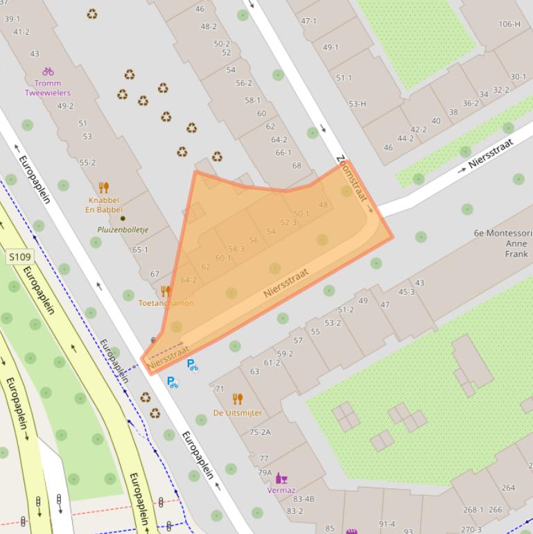 Kaart van postcodegebied 1078VM.