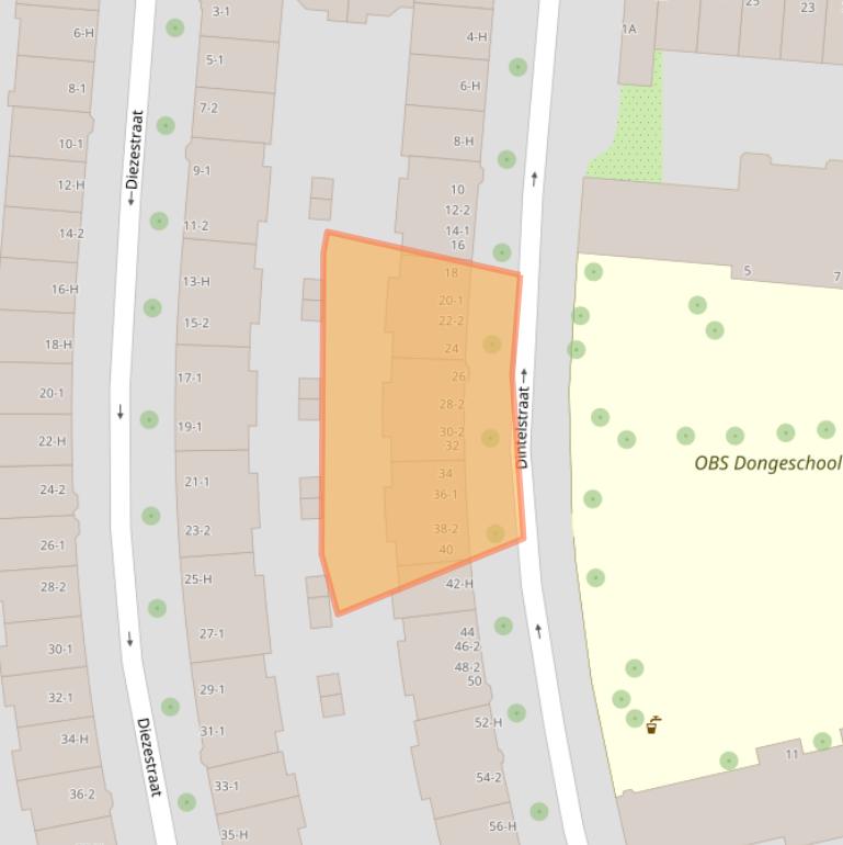 Kaart van postcodegebied 1078VT.