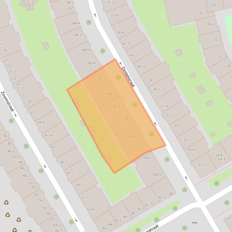 Kaart van postcodegebied 1078VX.