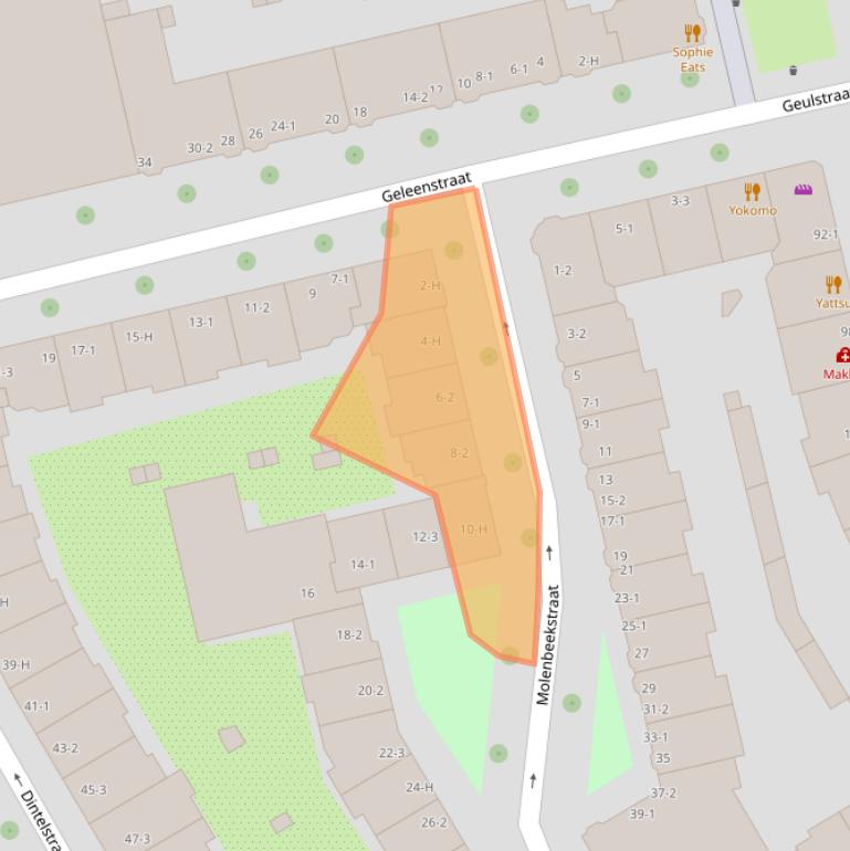 Kaart van postcodegebied 1078XC.