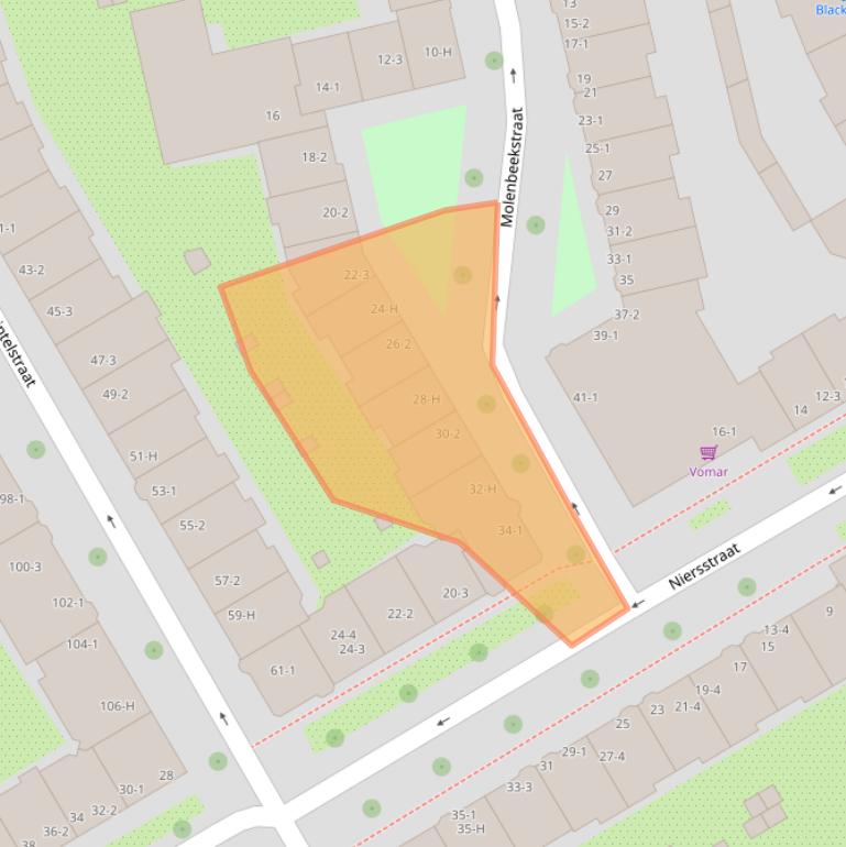 Kaart van postcodegebied 1078XE.