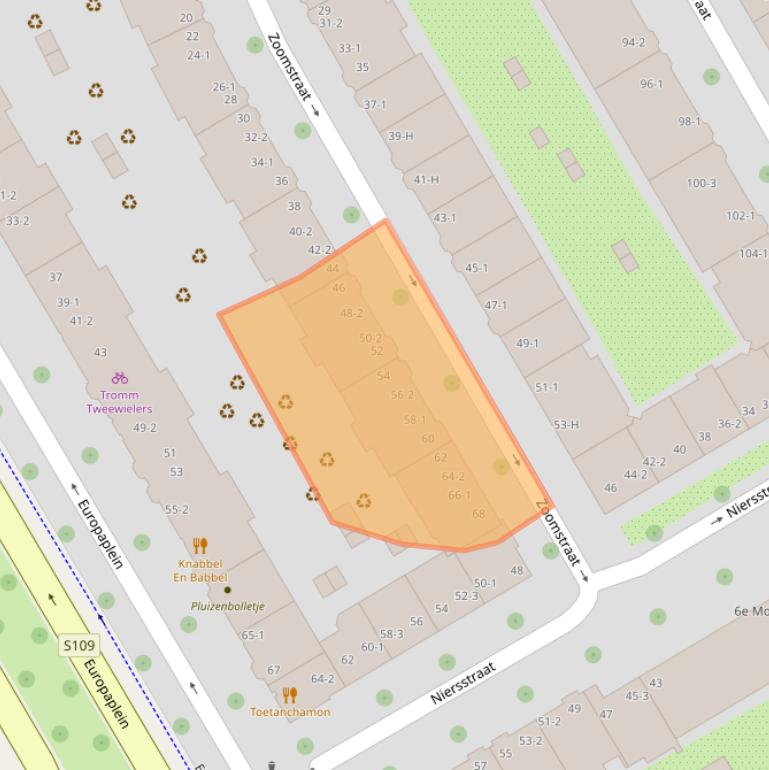 Kaart van postcodegebied 1078XL.