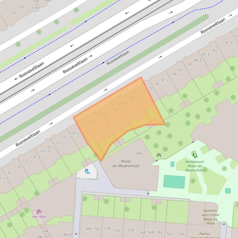 Kaart van postcodegebied 1079AH.