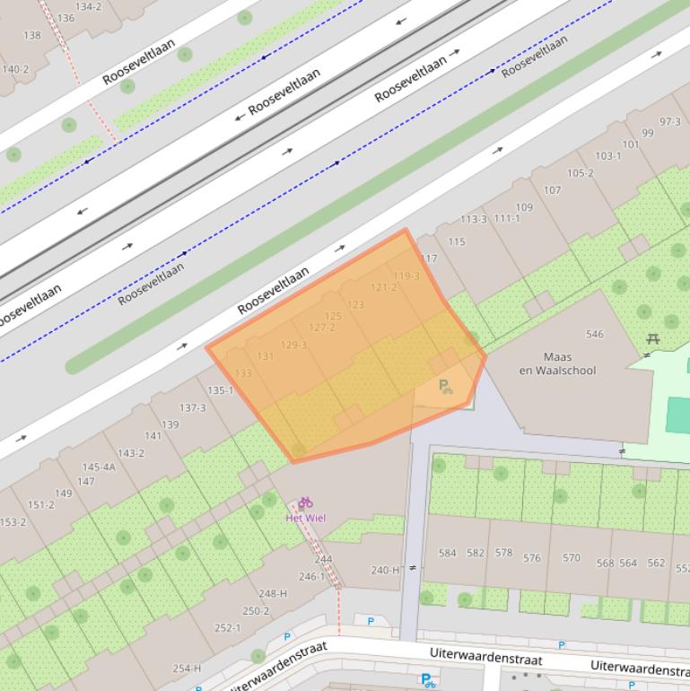 Kaart van postcodegebied 1079AJ.