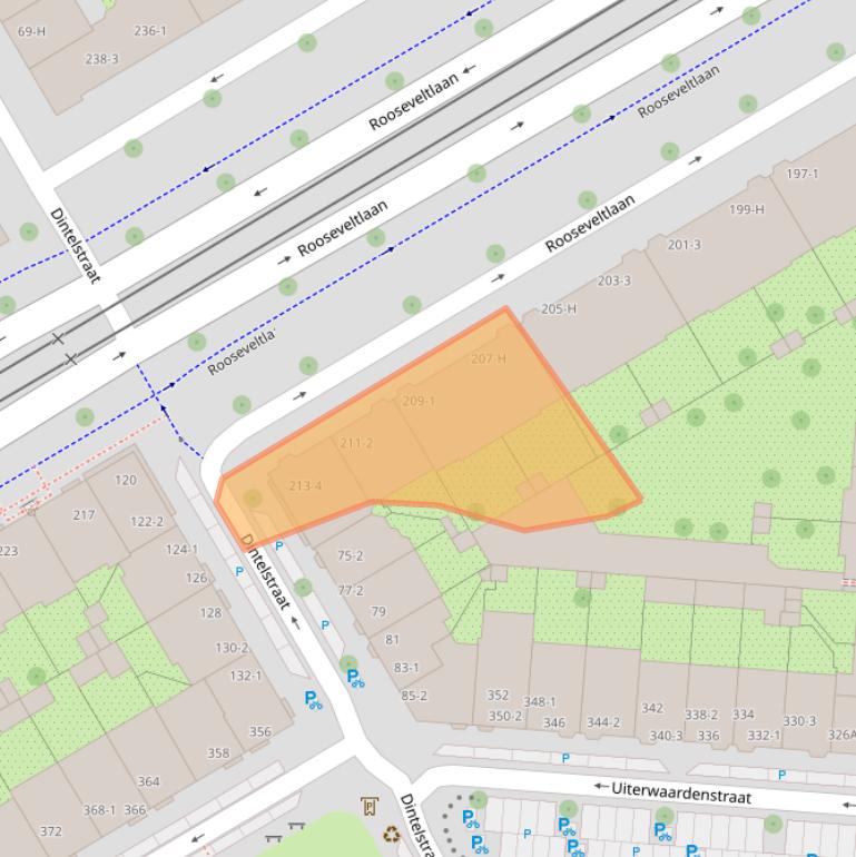 Kaart van postcodegebied 1079AS.