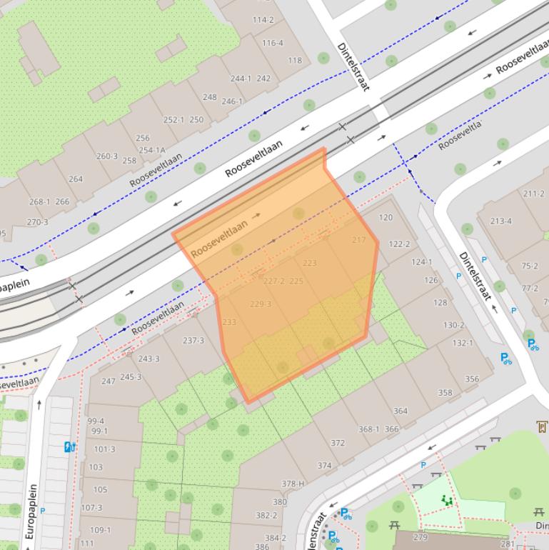 Kaart van postcodegebied 1079AT.