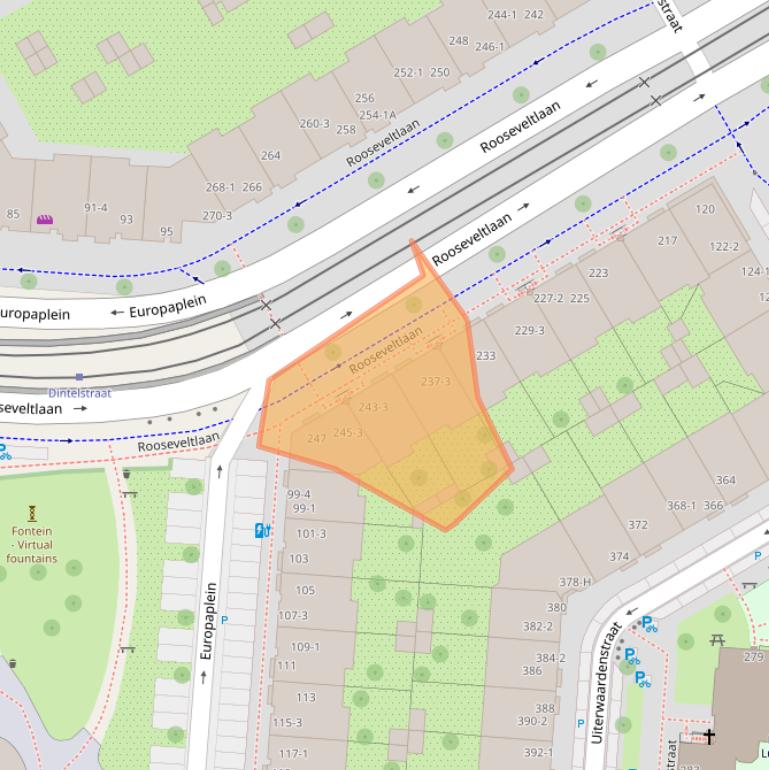 Kaart van postcodegebied 1079AV.