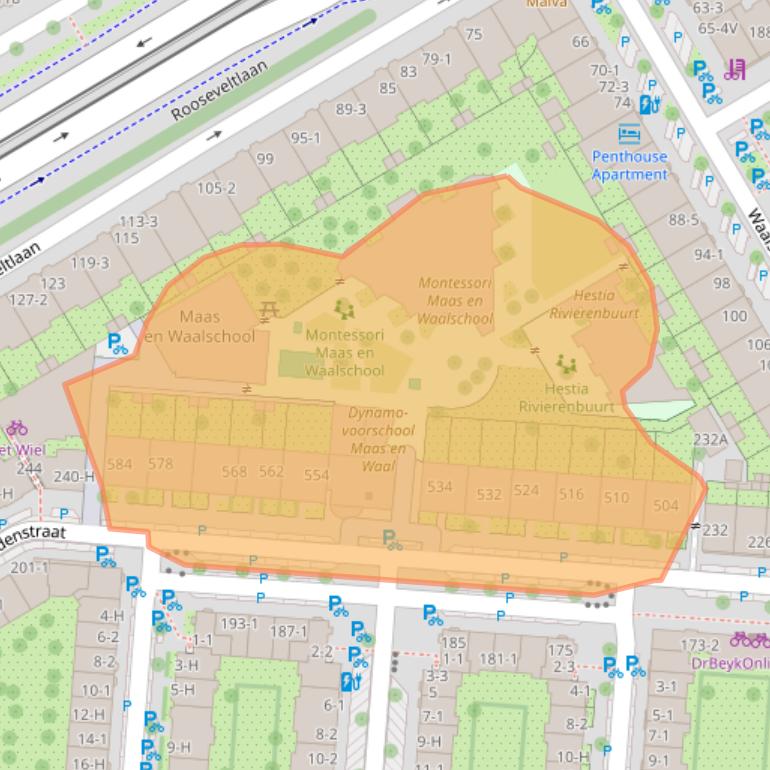 Kaart van postcodegebied 1079AZ.