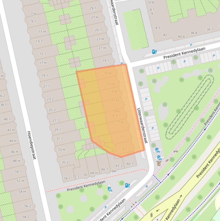 Kaart van postcodegebied 1079BN.