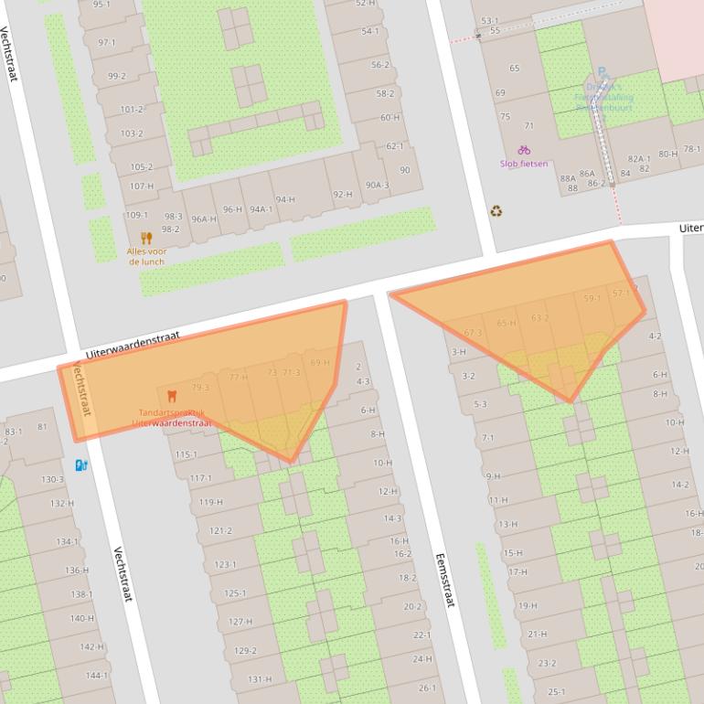 Kaart van postcodegebied 1079BS.