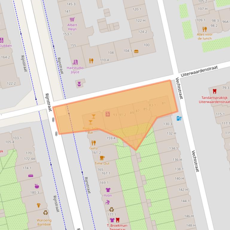 Kaart van postcodegebied 1079BT.