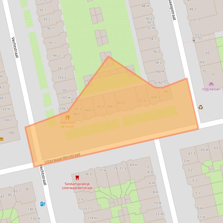 Kaart van postcodegebied 1079CE.