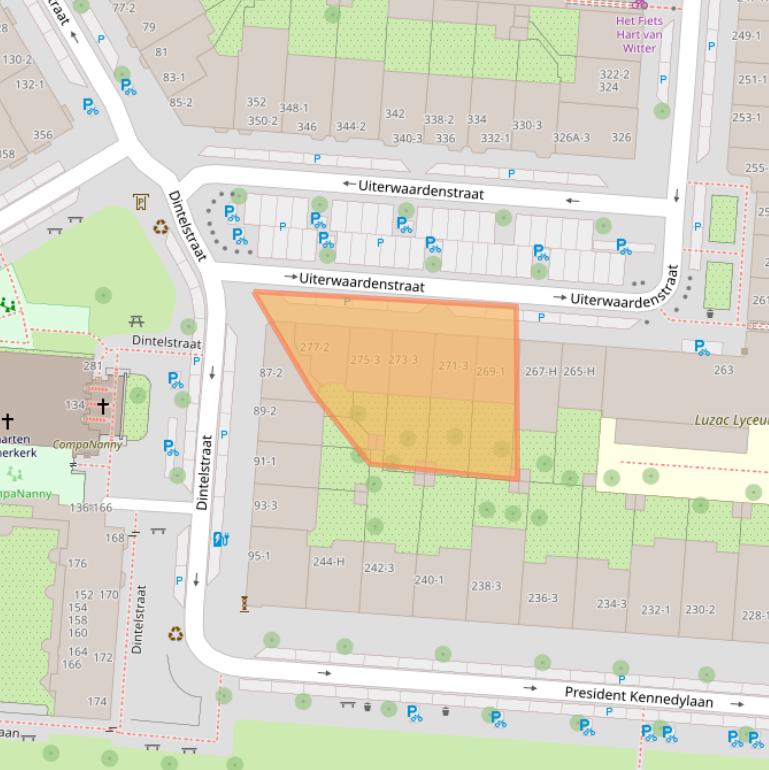 Kaart van postcodegebied 1079CS.