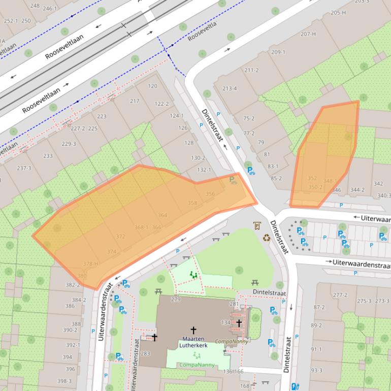 Kaart van postcodegebied 1079DD.
