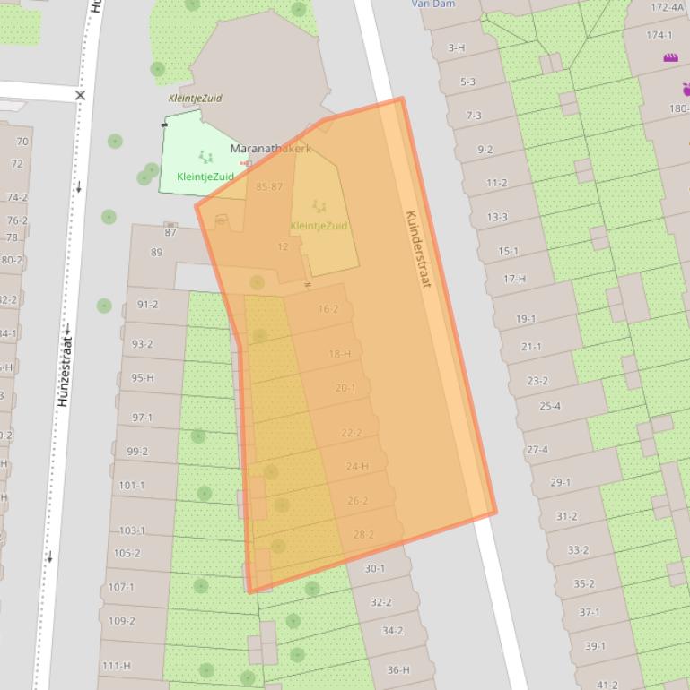 Kaart van postcodegebied 1079DL.