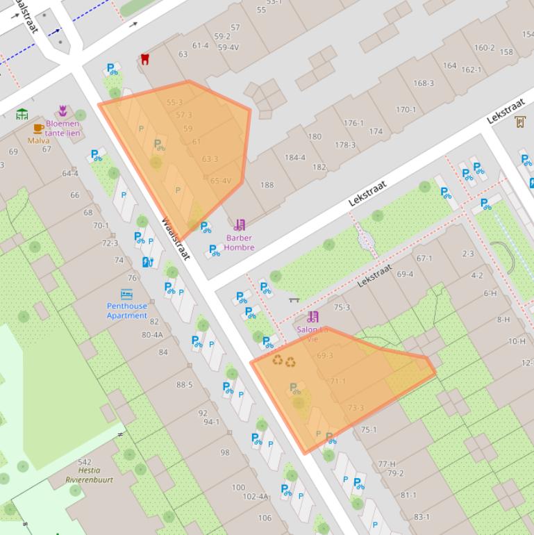 Kaart van postcodegebied 1079DP.