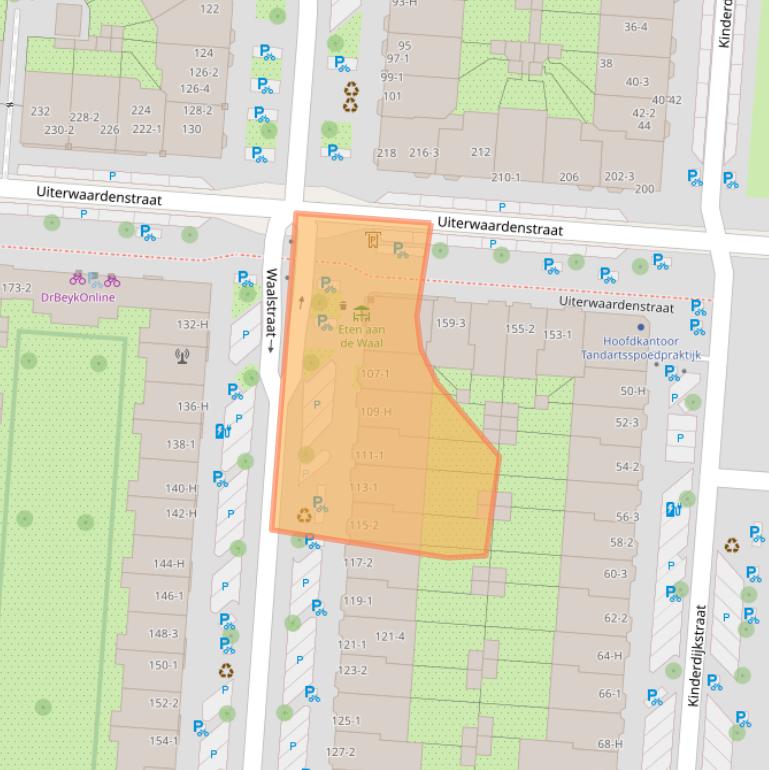 Kaart van postcodegebied 1079DT.