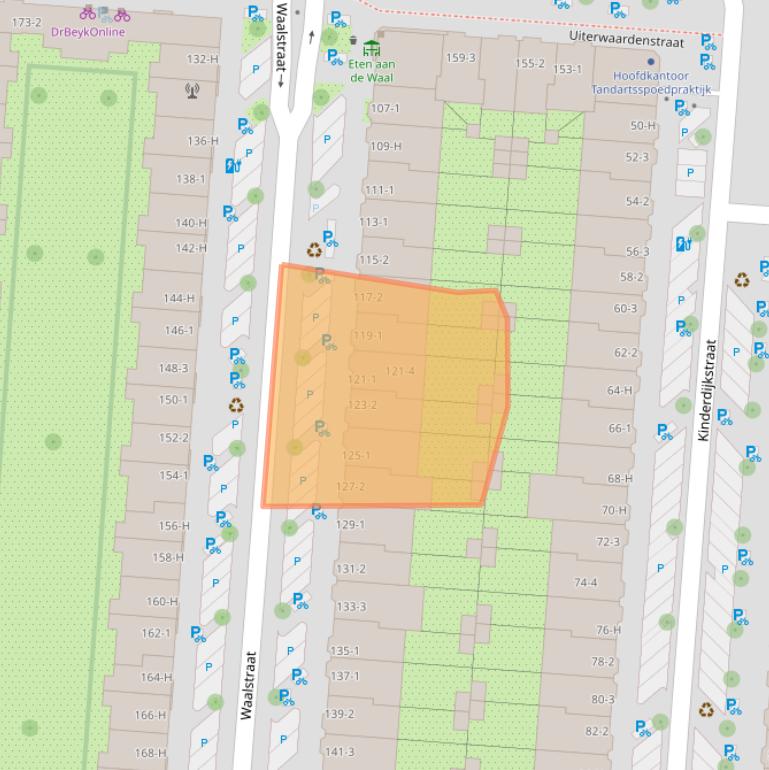 Kaart van postcodegebied 1079DV.