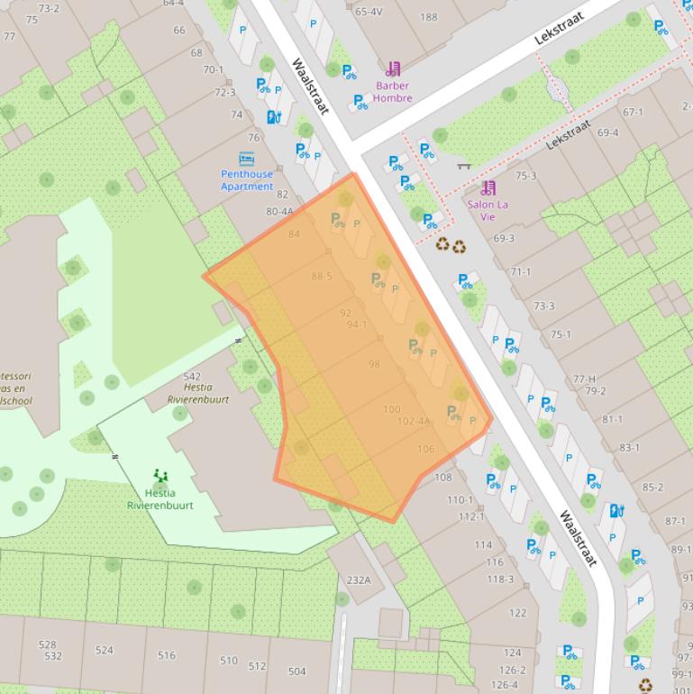 Kaart van postcodegebied 1079EB.