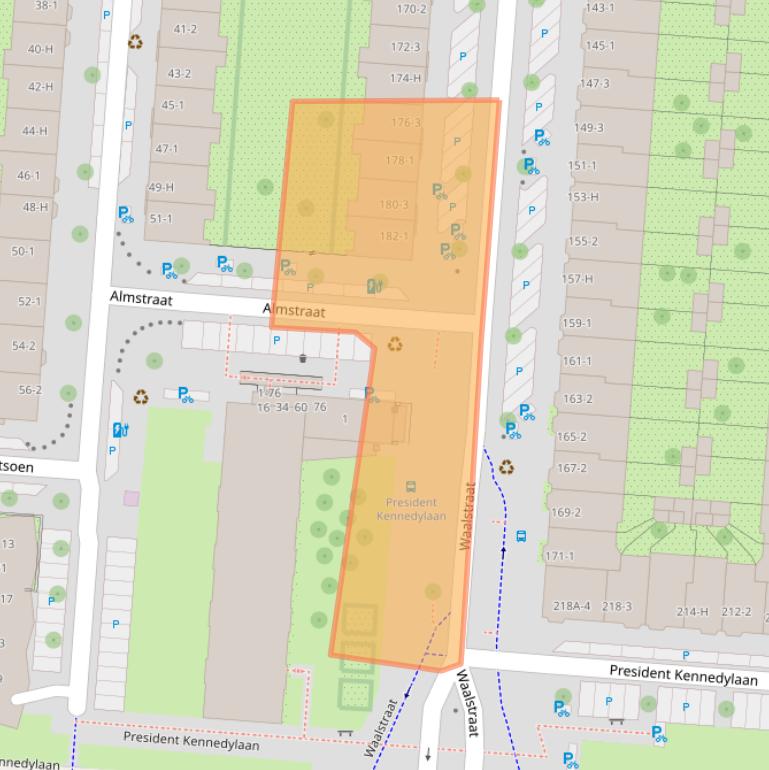 Kaart van postcodegebied 1079EJ.