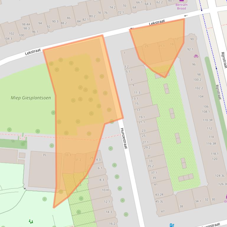 Kaart van postcodegebied 1079EL.