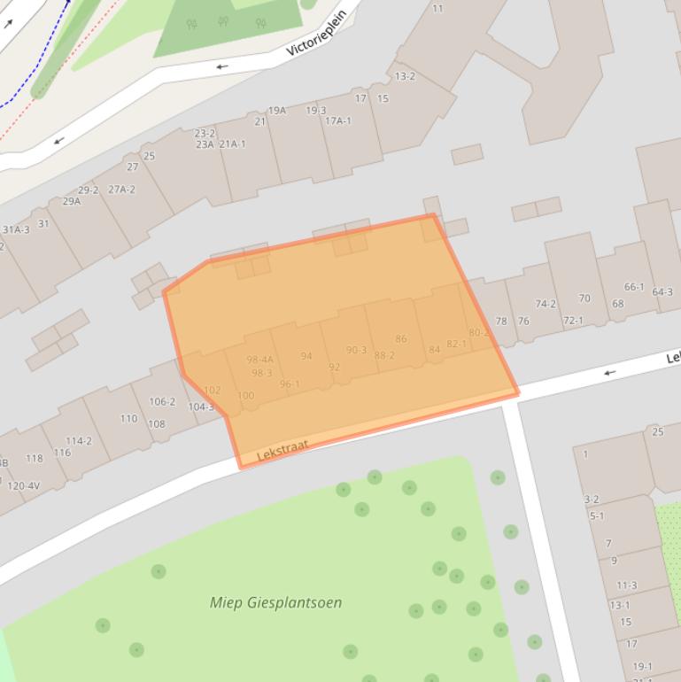 Kaart van postcodegebied 1079EV.