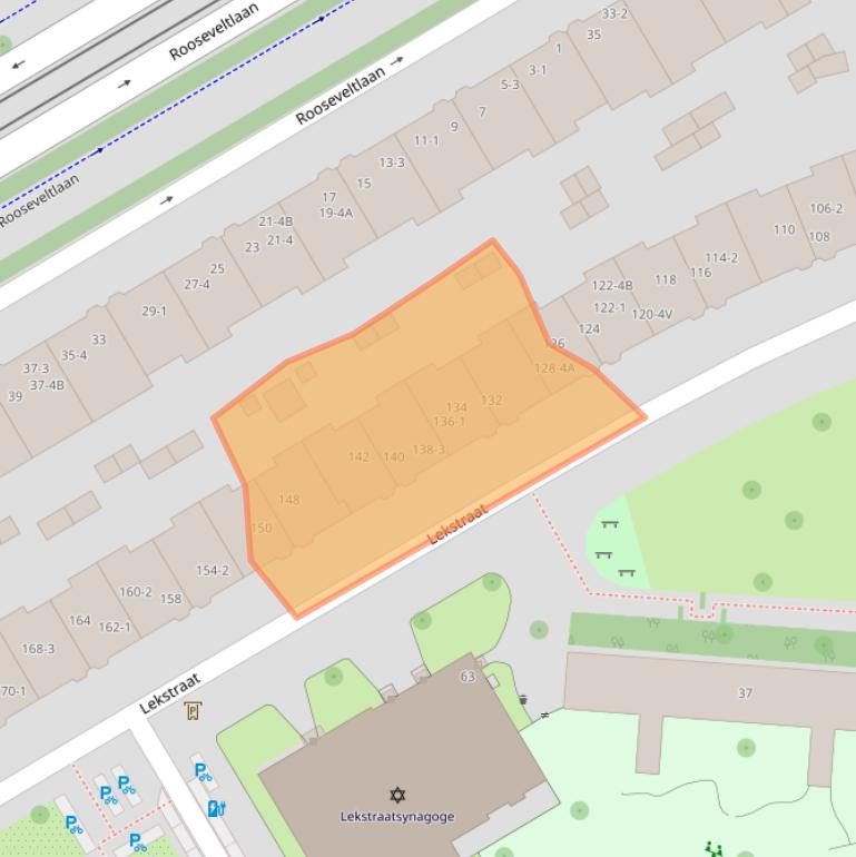 Kaart van postcodegebied 1079EX.