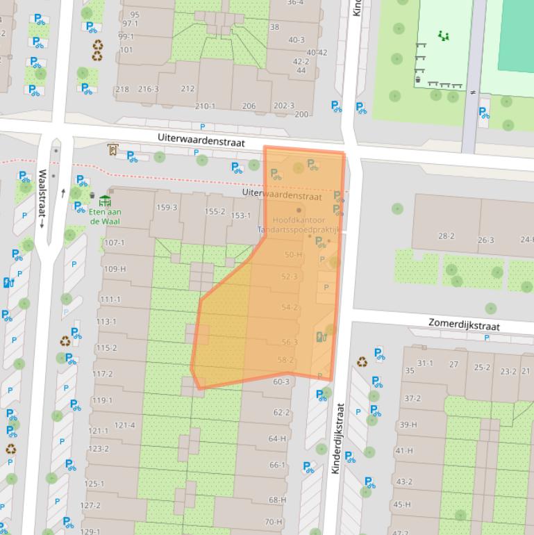 Kaart van postcodegebied 1079GL.