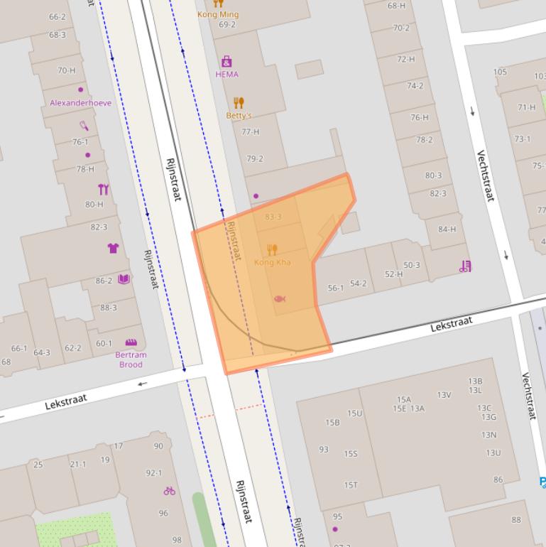 Kaart van postcodegebied 1079GZ.