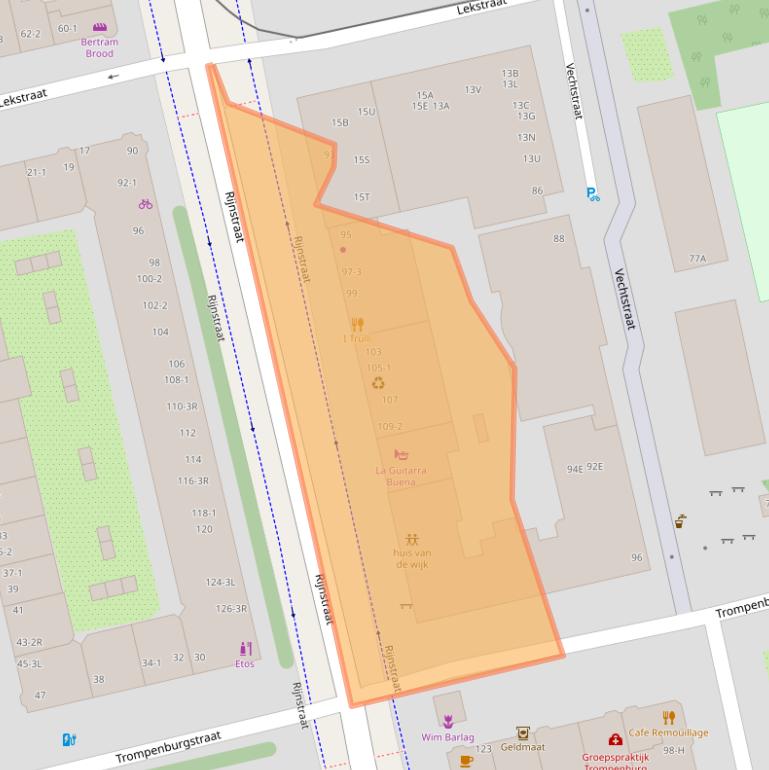 Kaart van postcodegebied 1079HA.