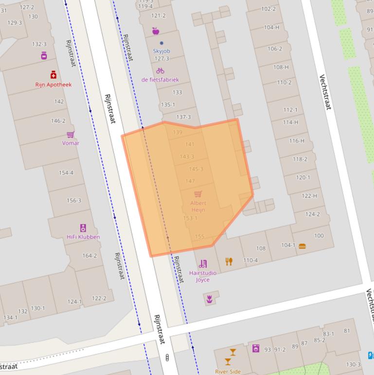 Kaart van postcodegebied 1079HC.