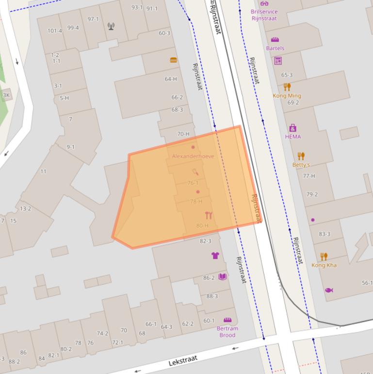Kaart van postcodegebied 1079HK.