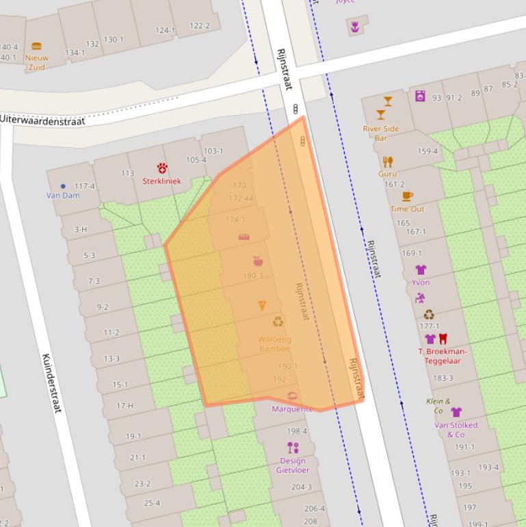 Kaart van postcodegebied 1079HS.
