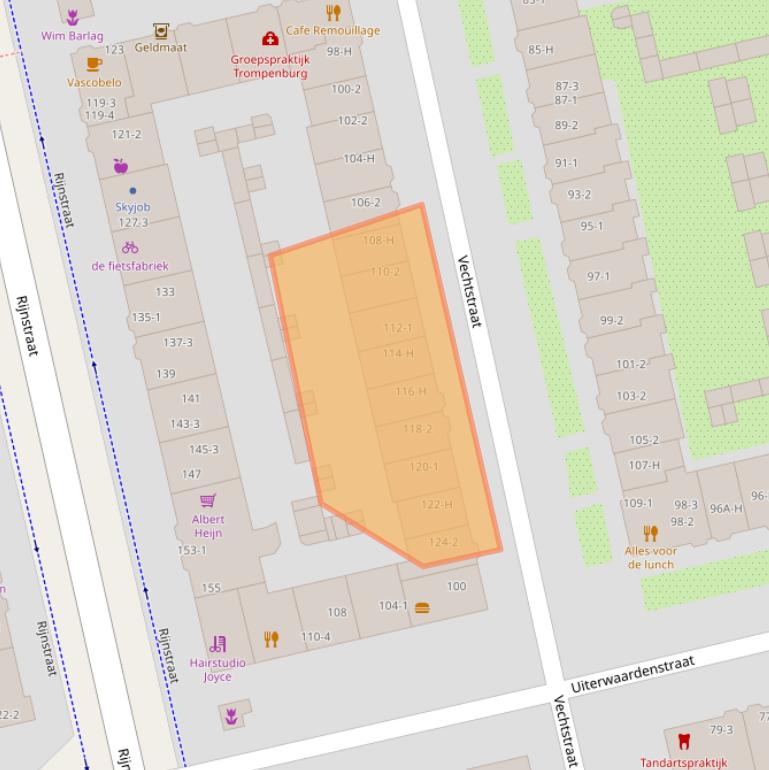 Kaart van postcodegebied 1079JP.