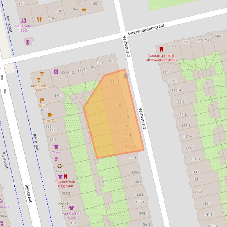 Kaart van postcodegebied 1079JR.