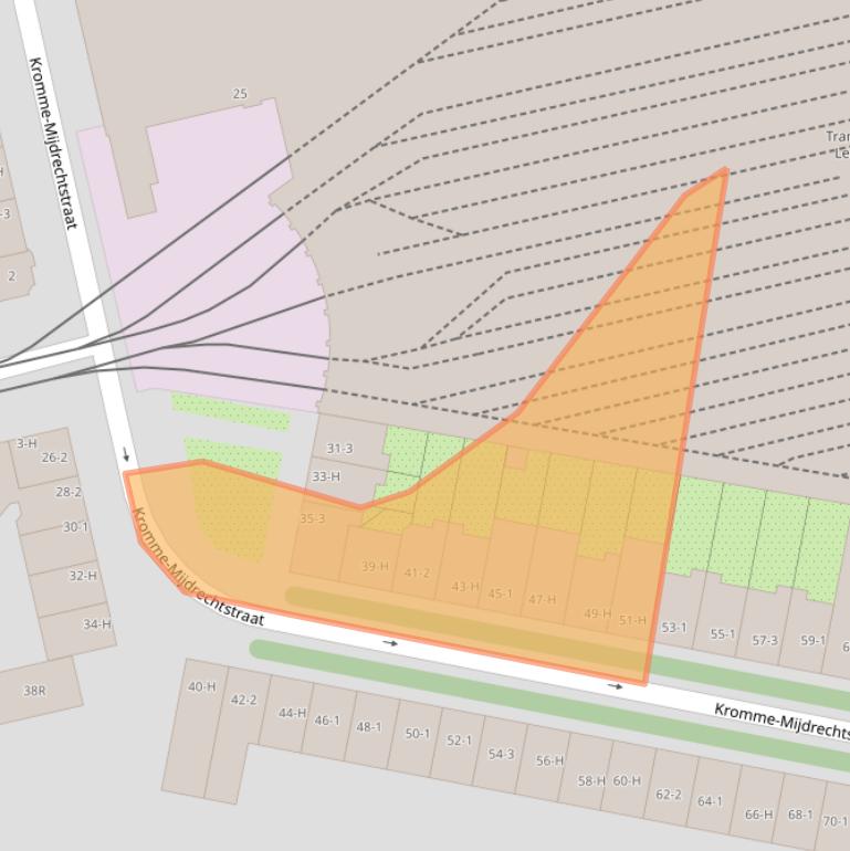 Kaart van postcodegebied 1079KP.