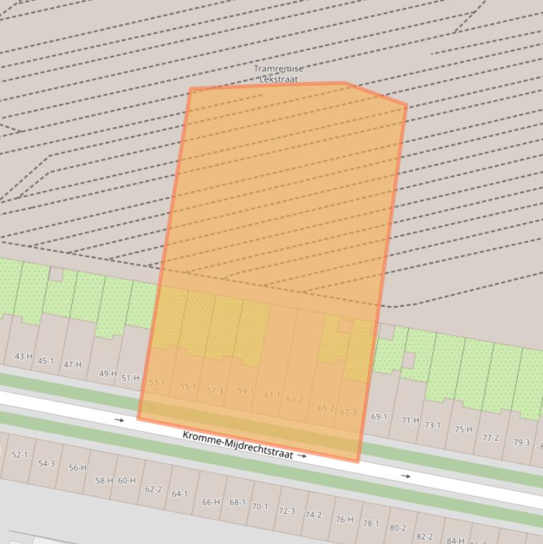 Kaart van postcodegebied 1079KR.