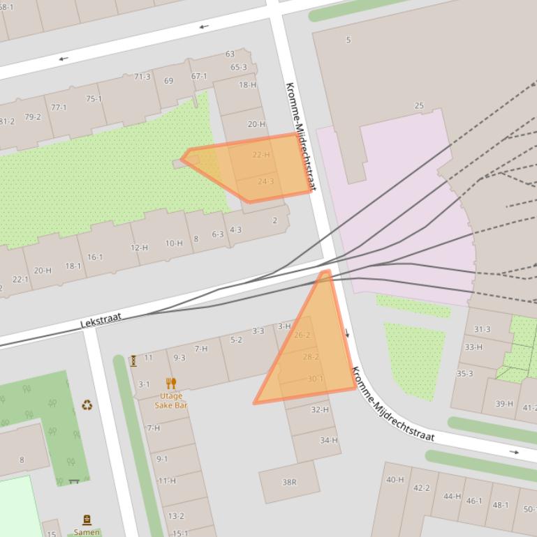 Kaart van postcodegebied 1079KW.