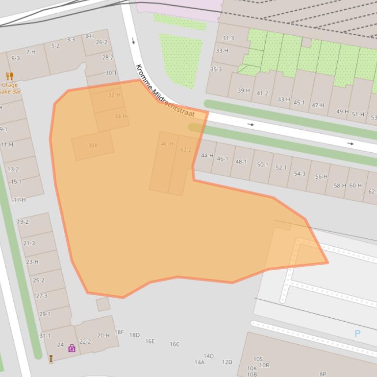 Kaart van postcodegebied 1079KX.