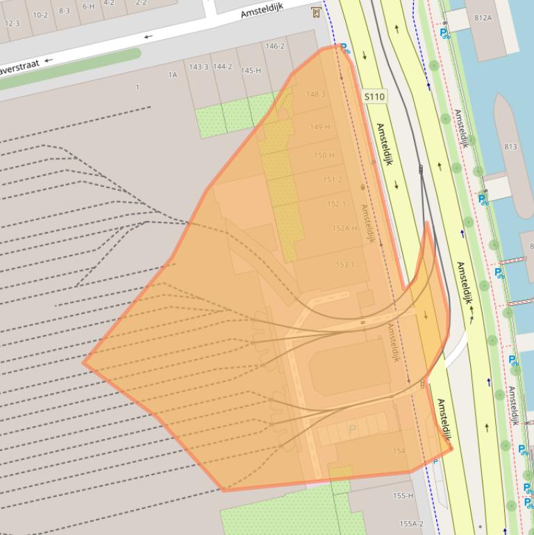 Kaart van postcodegebied 1079LG.