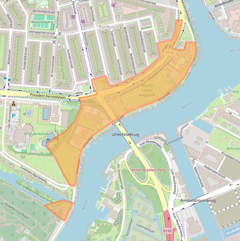 Kaart van postcodegebied 1079LK.