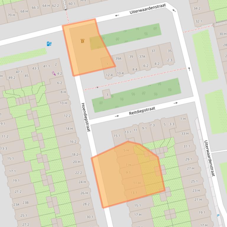 Kaart van postcodegebied 1079LP.