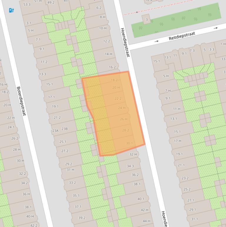 Kaart van postcodegebied 1079LV.
