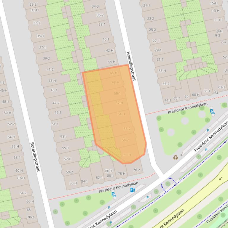 Kaart van postcodegebied 1079LX.