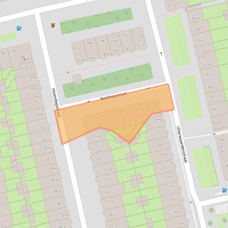 Kaart van postcodegebied 1079LZ.
