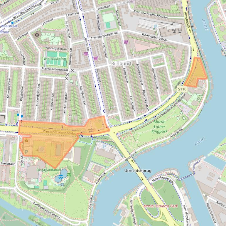Kaart van postcodegebied 1079MB.