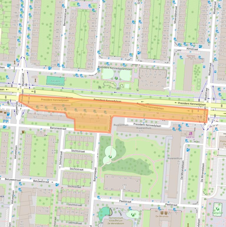 Kaart van postcodegebied 1079MP.
