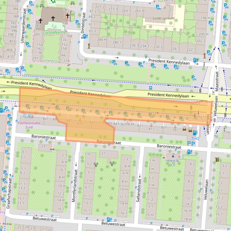 Kaart van postcodegebied 1079MV.